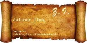 Zollner Ilma névjegykártya